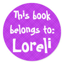 Roze speldenband "Dit boek behoort tot" Etiket