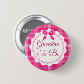 Roze speldenband en Bow Grandma om Button te worde (Voorkant /achterkant)