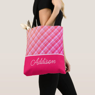 Roze speldenband en Canvas tas van strips