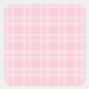 Roze speldenband vierkante sticker