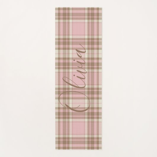 Roze speldenbruine Waterverf Yogamat (Voorkant)