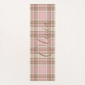 Roze speldenbruine Waterverf Yogamat (Achterkant)