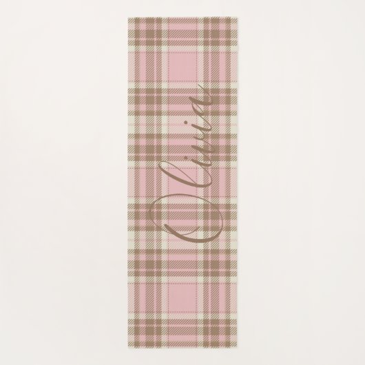 Roze speldenbruine Waterverf Yogamat (Achterkant)