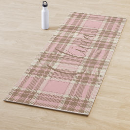 Roze speldenbruine Waterverf Yogamat