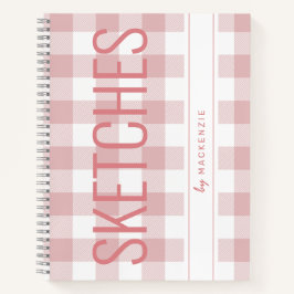 Roze speldenhandboek Aangepaste naam Notitieboek