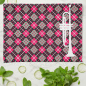 Roze speldenknop theedoek (Gevouwen)