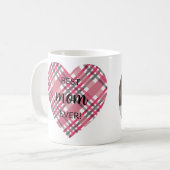 Roze speldenkunst Beste moeder op één foto Koffiemok (Voorkant links)