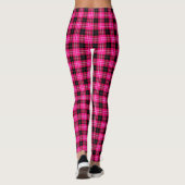 Roze speldenLeggings Tartan Speld Druk Leggings af (Achterkant)