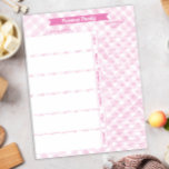 Roze speldenlijst voor familiemeel en winkellijst notitieblok<br><div class="desc">Roze platte gezametenplanner en boodschappenlijstje voor een georganiseerde week die elke familie kan gebruiken. Deze maaltijdplanner-sjabloon kan worden aangepast door de formulering te wijzigen zoals u dat nodig acht. U kon het voor gebeurtenissen en het plannen of meer nichevereisten veranderen zoals nodig. Het maakt een geweldig cadeauidee voor Moederdag voor...</div>