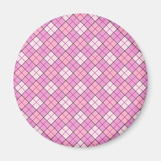 Roze speldenmagneet (rond) magneet (Voorkant)