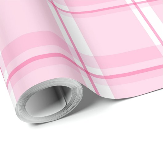 Roze speldenpatroon cadeaupapier (Rol Hoek)