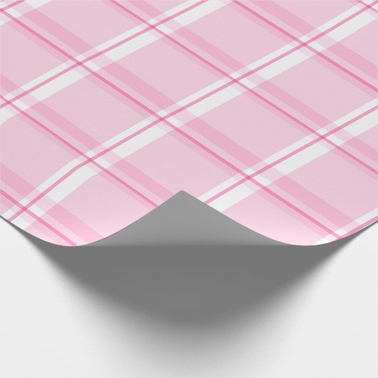 Roze speldenpatroon cadeaupapier (Hoek)