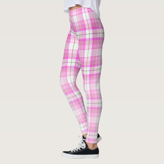 Roze speldenpatroon leggings (Links)