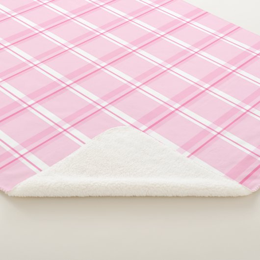 Roze speldenpatroon sherpa deken (3/4)