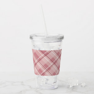 Roze speldenroze acryl drinkbeker