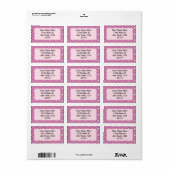 Roze speldenroze etiket (Full Sheet)