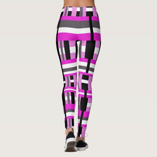 Roze speldenroze leggings (Achterkant)