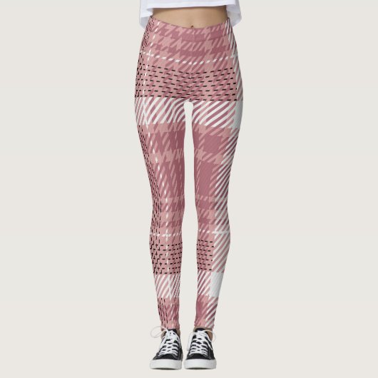 Roze speldenroze leggings (Voorkant)