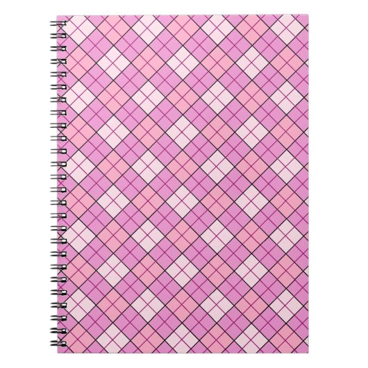 Roze speldenroze notitieboek (Voorkant)