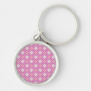 Roze speldenroze sleutelhanger