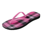 Roze speldenroze teenslippers (Schuin)