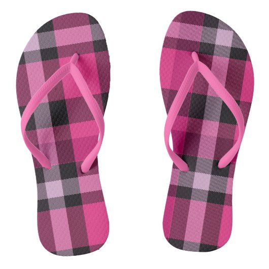 Roze speldenroze teenslippers (Voetbed)