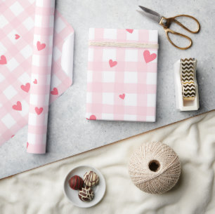 Roze speldenstang met Valentijnsdag van het Baby s Cadeaupapier