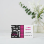 Roze speldenstang, Visitekaartje van gekrompen kar (Staand voorkant)