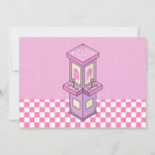 Roze Speler Arcade Dansmachine baby shower Kaart (Achterkant)