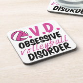 Roze speler bij passief volleybalstoornis onderzetter (Linkerzijde)