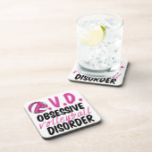 Roze speler bij passief volleybalstoornis onderzetter (Rechterzijde)