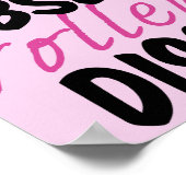 Roze speler bij passief volleybalstoornis poster (Hoek)