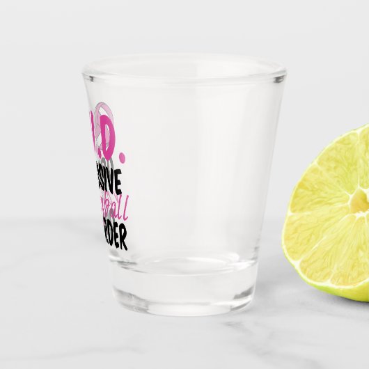 Roze speler bij passief volleybalstoornis shot glas (Rechts)