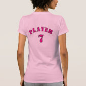 Roze speler met naam en nummer t-shirt (Achterkant)