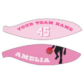Roze speler Team Name Number Girl Basketbal (Panelen)