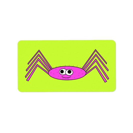 Roze Spider op Label (Voorkant)