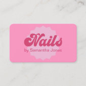 Roze Spijkers Drips QR Code Visitekaartje (Voorkant)