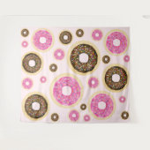 Roze Spikkel Donuts Modern Fun Spikkel Schattig Wandkleed (Voorkant (horizontaal))