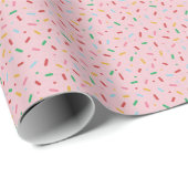 Roze Spikkels Inpakpapier Moderne Vieringen (Rol Hoek)