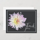 Roze spin Moederdag met grijze achtergrond Dank je Briefkaart (Voorkant / Achterkant)