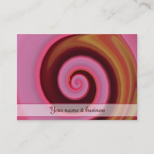 roze spin visitekaartje (Voorkant)