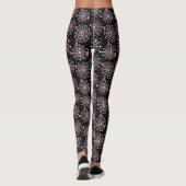 Roze spinnen en spinbanden leggings (Achterkant)
