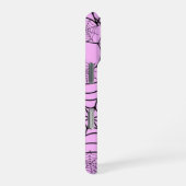 Roze Spinnenweb Halloween Hoestelcase iPhone Hoesje (Rechterkant)
