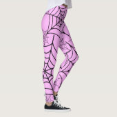 Roze Spinnenweb Halloween Leggings (Rechts)