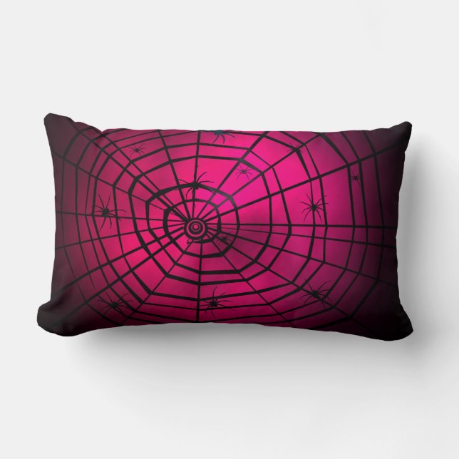 Roze Spinnenweb kussen (Voorkant)