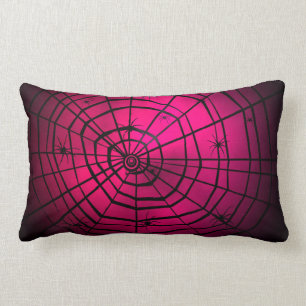 Roze Spinnenweb kussen