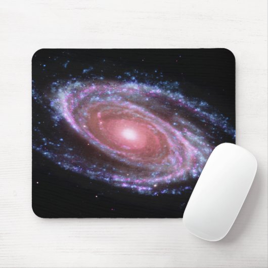 Roze spiraal Galaxy Mousepad Muismat (Met muis)