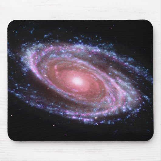 Roze spiraal Galaxy Mousepad Muismat (Voorkant)