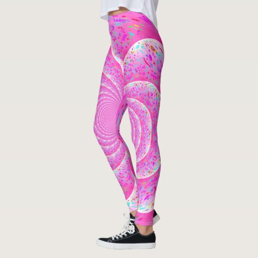 Roze spiraal leggings (Links)