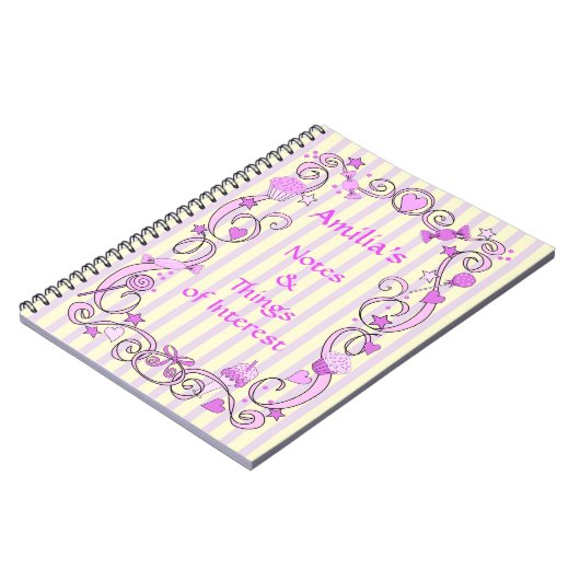  roze spiraal Notitieboek (Linkerzijde)